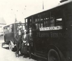 Two buses, J.Easton on the Bedlington to Bedlington Station shuttle 1926