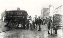A horse-drawn bus Bedlington Station 1904