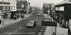 Postcard view of Woodhorn Road, Ashington. 1960.JPG