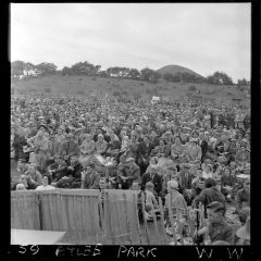 Large crowd atlee park 1950