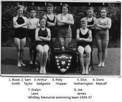 Whitley Memorial 1936-37 swimming team
