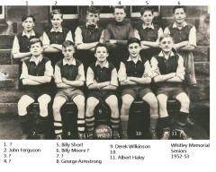 Whitley Memorial 1952-3 Football team