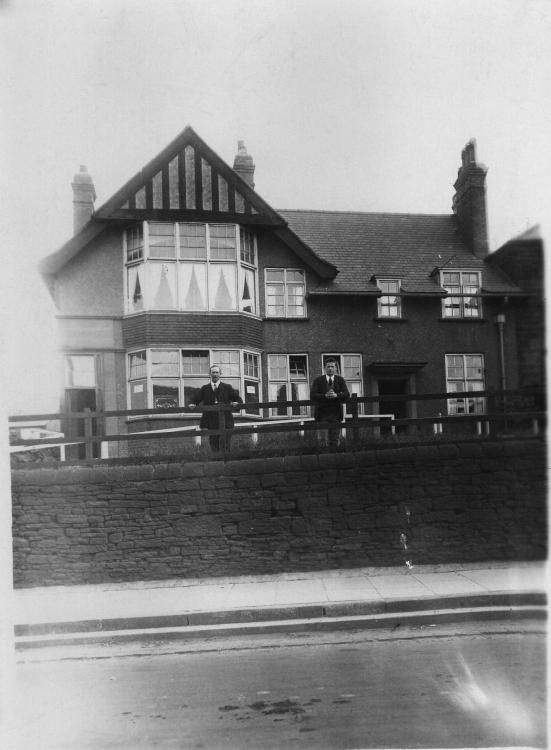 c1933 John Hartley and Bill Cowans outside sun inn bedlington.jpeg